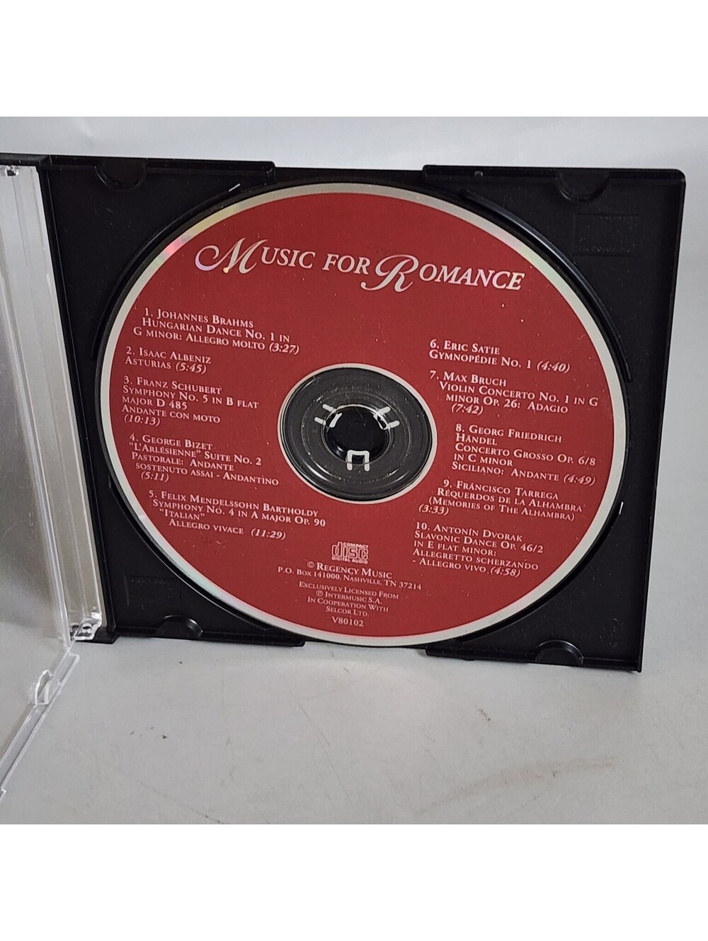Music for Romance Classical CD Brahms Albeniz Schubert Bizet Satie -Disc Only-